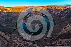 Horseshoe Bend Page Arizona at Sunrise