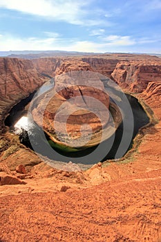 Horseshoe bend seen from overlook, Arizona, USA