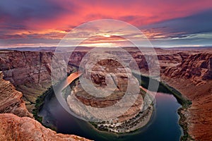 Horseshoe Bend at Sunset