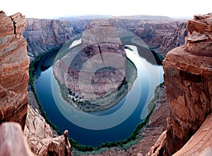 `Horseshoe bend` at sunset near Page, Arizona, USA