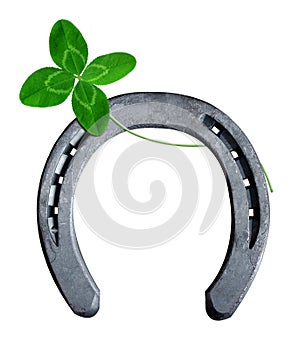 Horseshoe with clover