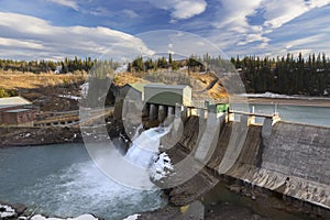 Horseshoe Falls Dam Calgary Alberta Canada Rocky Mountains Foothills Hydroelecticity Power Generation