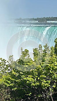 Horseshoe Falls, a part of the Niagara Falls, between USA and Canada