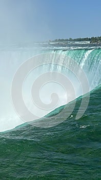 Horseshoe Falls, a part of the Niagara Falls, between USA and Canada