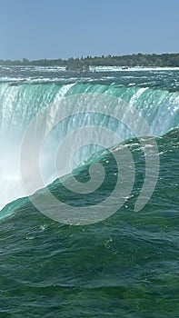 Horseshoe Falls, a part of the Niagara Falls, between USA and Canada