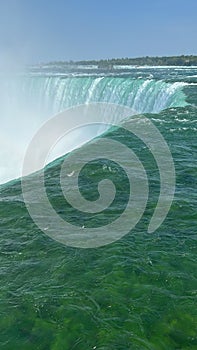 Horseshoe Falls, a part of the Niagara Falls, between USA and Canada