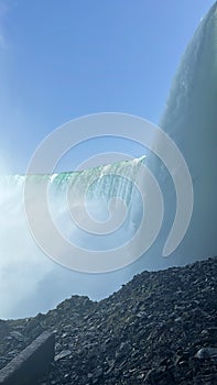 Horseshoe Falls, a part of the Niagara Falls, between USA and Canada