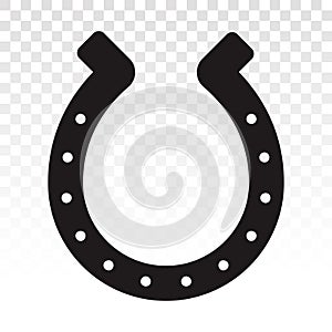 Horseshoe or horse shoe flat vector icon for apps and websites