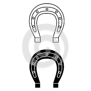 Horseshoe icon vector set. Luck illustration sign collection. Fortune symbol.