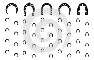 Horseshoe logo. Isolated horseshoe on white background