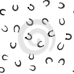 Horseshoe Seamless Pattern Background