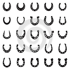 Horseshoe vector icon isolated