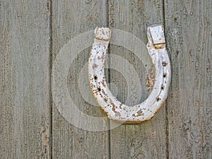 Horseshoe Vintage Wooden Background material