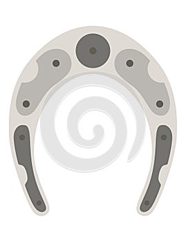 Horseshoes icon. Decorative design element, shoes for horses. Vector illustration on white background