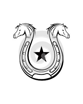 Horseshoes logo , animal logo vector