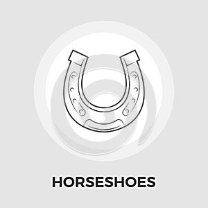 Horseshoes vector flat icon