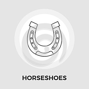 Horseshoes vector flat icon