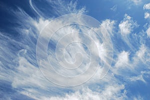 Horsetail or Mares tail clouds over Las Vegas, Nevada photo