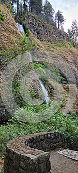 Horsetail and Poneytail waterfall Columbia River Gorge Oregon