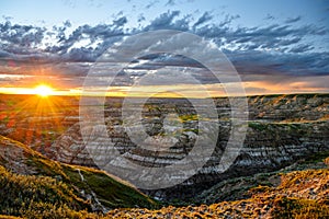 Horsethief Canyon in the Canadian Badlands, Drumheller, Alberta, Canada