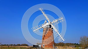 Horsey Windpump is a windpump or drainage windmill in the village of Horsey, Norfolk