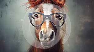 Horsing Around in Style: A Horse with Glasses