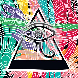 Horus eye abstract art