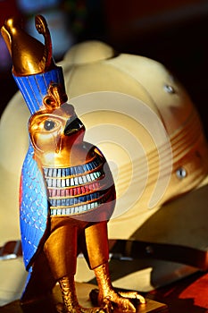 Horus, Gold Falcon Statue