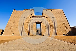 Horus temple in Edfu, Egypt photo