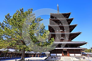 Horyu-ji, a Buddhist temple with world\'s oldest wooden building