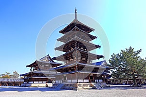 Horyu-ji, a Buddhist temple with world\'s oldest wooden building