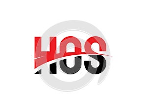 HOS Letter Initial Logo Design Vector Illustration