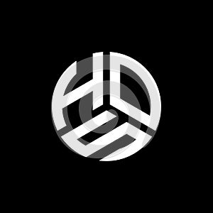 HOS letter logo design on white background. HOS creative initials letter logo concept. HOS letter design