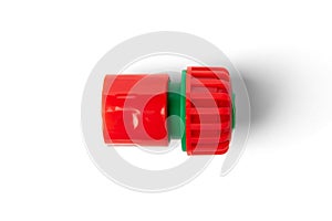 Hose coupling isolated on white.