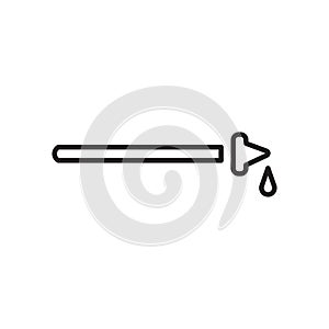 Hose icon vector isolated on white background, Hose sign , sign and symbols in thin linear outline style