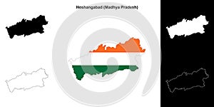 Hoshangabad outline map