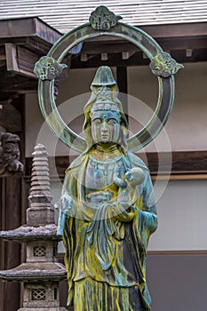 Hoshinoya kannon statue at Shoukoku-ji Buddhist temple. Part of Bando Sanjusankasho pilgrimage circuit of 33 Buddhist temples photo