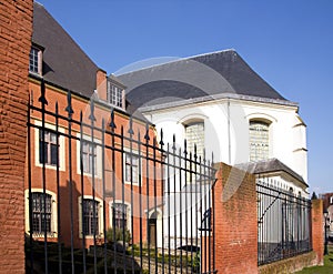 Hospice Comtesse Lille (Northern France). Old historic building of Lille (France)