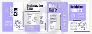 Hospice services purple brochure template