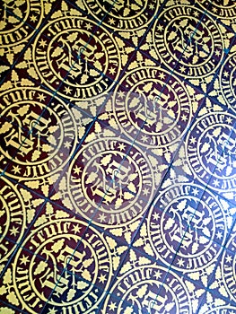 Hospices of Beaune tiled floor, France
