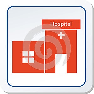 Hospital Icon Vector Illustration Graphical Representation