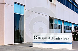 Hospital Admissions Sign