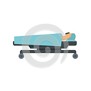 Hospital anesthesia icon flat isolated vector