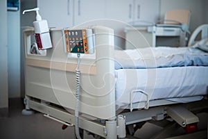 Hospital bed in emergency room