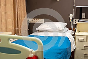 Hospital bed in a ward room in australia