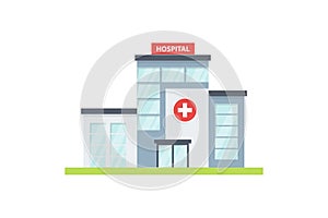 Hospital building flat style Vector