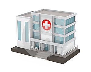 Hospital Building Isolated