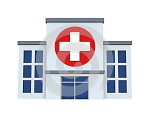 Hospital Building Isolated