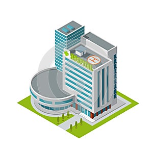 Hospital building isometric