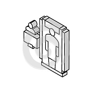 hospital cabinet radiology isometric icon vector illustration